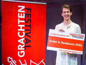 Arjan Linker wint GrachtenfestivalPrijs2025. Foto: Rob van Dam